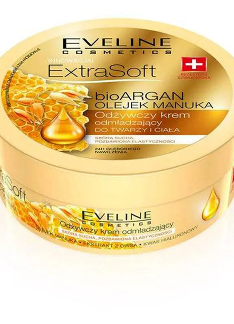 CREMA Fata si corp EVELINE EXTRASOFT BIO ARGAN SI MANUKA OIL