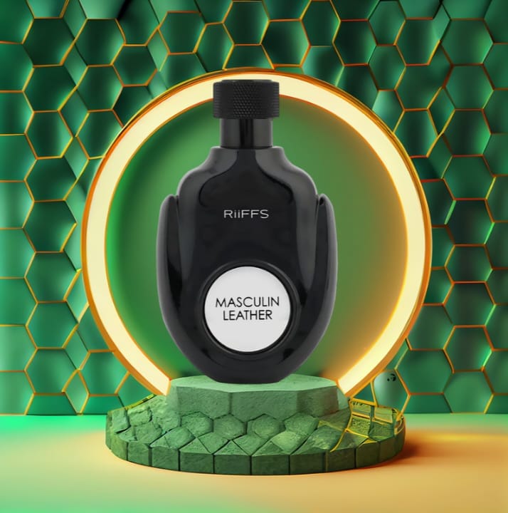 Set Cadou Masculin Leather Apa de Parfum 100ml + Gel De Dus 100ml + Lotiune de corp 100ml, Riiffs
