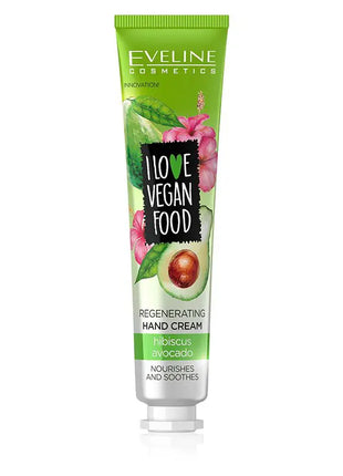 Eveline I Love Vegan Food Cremă Hrănitoare pentru mâini Avocado&Hibiskus 50ml