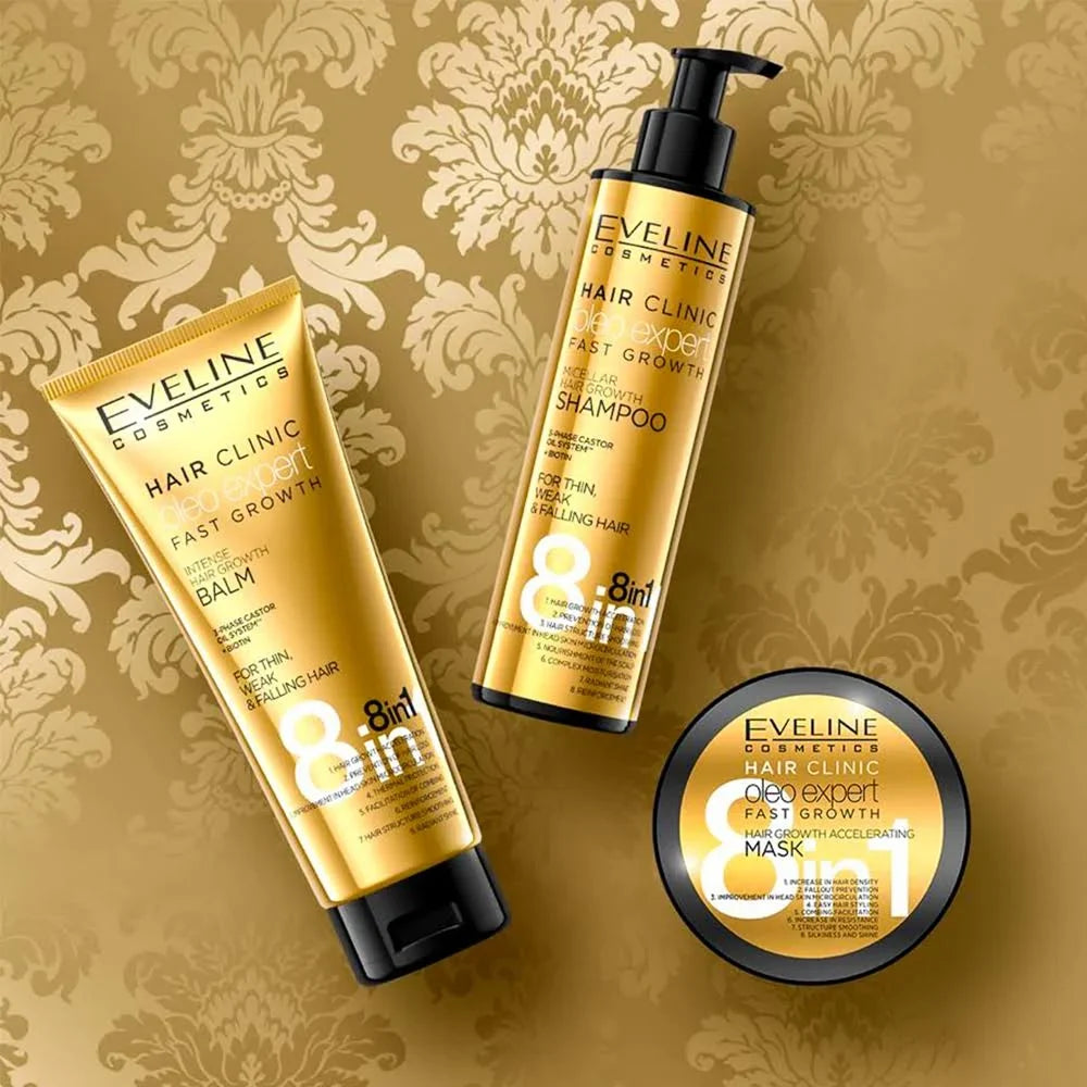 Sampon Par Crestere Rapida Micellar Hair Clinic Fast Growth 8in1 Eveline Cosmetic 400 ml
